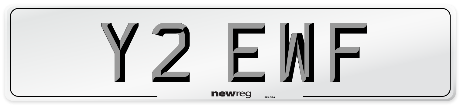 Y2 EWF Number Plate from New Reg